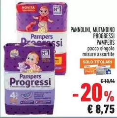 Pampers - Pannolini, Mutandino Progressi Pampers - Pannolini, Mutandino Progressi