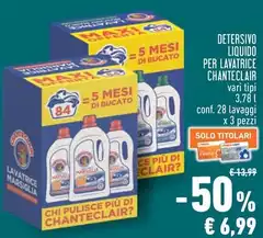 Chanteclair - Detersivo Liquido Per Lavatrice Chanteclair - Detersivo Liquido Per Lavatrice
