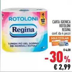 Regina - Carta Igienica Rotoloni