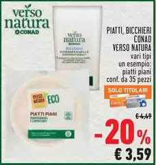 Conad - Piatti, Bicchieri Verso Natura