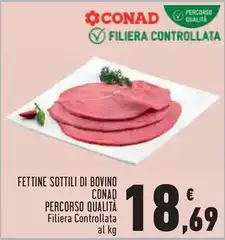 Conad - Fettine Sottili Di Bovino Percorso Qualità Conad - Fettine Sottili Di Bovino Percorso Qualità