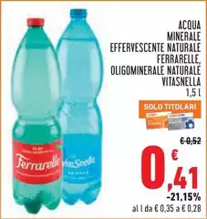 Vitasnella - Acqua Minerale Effervescente Naturale Oligominerale Naturale