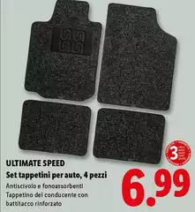 Ultimate Speed - Set Tappetini Per Auto, 4 Pezzi
