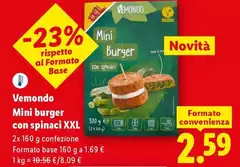 Vemondo - Mini Burger Con Spinaci XXL Vemondo - Mini Burger Con Spinaci XXL