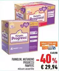 Pampers - Pannolini, Mutandino Progressi Pampers - Pannolini, Mutandino Progressi