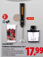 Silvercrest - Frullatore Ad Immersione 2 In 1 Silvercrest - Frullatore Ad Immersione 2 In 1