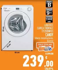 Candy - Lavatrice Carica Frontale EY2910W415 Candy - Lavatrice Carica Frontale EY2910W415