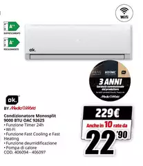 Peaq - Condizionatore Monosplit 900 BTU AQC 92G25