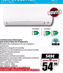 Perfetto - Ondizionatore Monosplit Jew Evolution Wi-fi 900 Btu