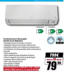 Db - Condizionatore Monosplit Plus 9008 BT UHF congelatore Libera installazione 384 L F Bianco