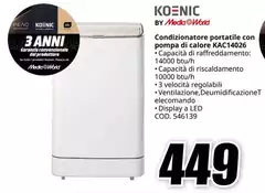 Peaq - Condizionatore Portatile Con Pompa Di Calore KACI4026