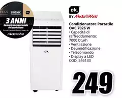 Peaq - Condizionatore Portatile OAC 7026 W