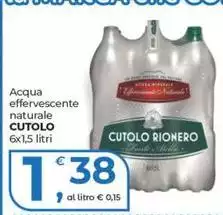 Cutolo rionero - Acqua Effervescente Naturale