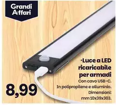 Luce -  A Led Ricaricabile Per Armadi