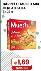 Cerealitalia - Barrette Muesli Mix 6 X 25 G Cerealitalia - Barrette Muesli Mix 6 X 25 G