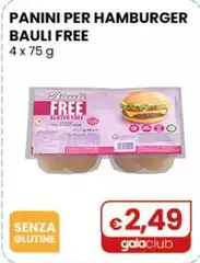 Bauli - Panini Per Hamburger Free 4 X 75 G Bauli - Panini Per Hamburger Free 4 X 75 G