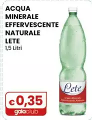 Lete - Acqua Minerale Effervescente Naturale 1,5 Litri Lete - Acqua Minerale Effervescente Naturale 1,5 Litri