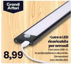 Luce -  A Led Ricaricabile Per Armadi