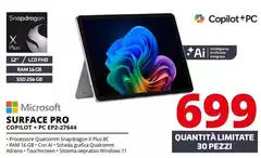 Microsoft - Surface Pro Copilot + Pc EP2-27644 Microsoft - Surface Pro Copilot + Pc EP2-27644