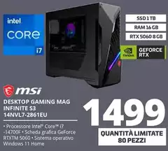 Msi - Desktop Gaming Mag Infinite S3 14NVL7-2861EU