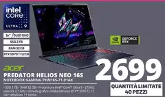 Acer - Predator Helios Neo 16S Notebook Gaming PHN16S-71-91AK