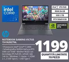 HP - Notebook Gaming Victus 15-FA2027NL