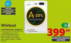 Whirlpool - Lavatrice FFB 1148 BSV IT Whirlpool - Lavatrice FFB 1148 BSV IT