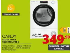 Candy - Asciugatrice CROEH10A2TBE-S Candy - Asciugatrice CROEH10A2TBE-S