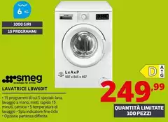 Smeg - Lavatrice LBW60IT Smeg - Lavatrice LBW60IT