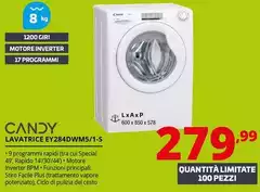 Candy - Lavatrice EY284DWM5/1-S Candy - Lavatrice EY284DWM5/1-S