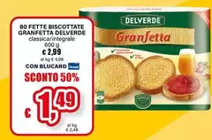 Delverde - 80 Fette Biscottate Granfetta Delverde - 80 Fette Biscottate Granfetta