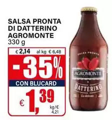 Agromonte - Salsa Pronta Di Datterino Agromonte - Salsa Pronta Di Datterino