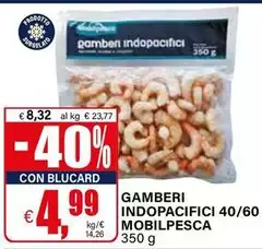 Mobilpesca - Gamberi Indopacifici 40/60