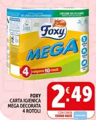 Foxy - Carta Igienica Mega Decorata Foxy - Carta Igienica Mega Decorata