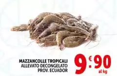 Mazzancolle Tropicali Allevato Decongelato Prov. Ecuador