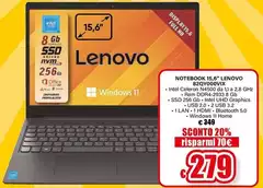 Lenovo - Notebook 15.6" 82QY000VIX Lenovo - Notebook 15.6" 82QY000VIX