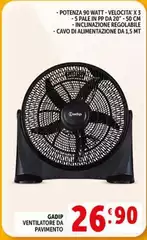 Gadip - Ventilatore Da Pavimento 