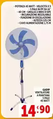 Nido - Venturatore A Piantana 5 Pale 45 Watt Nido - Venturatore A Piantana 5 Pale 45 Watt