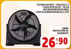 Gadip - Ventilatore Da Pavimento Gadip - Ventilatore Da Pavimento