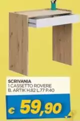 Scrivania 1 Cassetto Rovere Scrivania 1 Cassetto Rovere