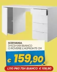 Scrivania Bianco O Rovere Scrivania Bianco O Rovere