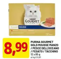 Purina - Gold Mousse Manzo / Pesce Delloceano / Fegato / Tacchino Purina - Gold Mousse Manzo / Pesce Delloceano / Fegato / Tacchino