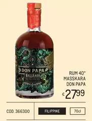 Don papa - Rum 40° Masskara Don papa - Rum 40° Masskara