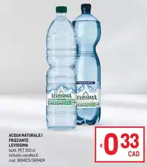 Levissima - Acqua Naturale/ Frizzante Levissima - Acqua Naturale/ Frizzante