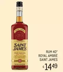 Royal - Rum 40° Ambre Saint James Royal - Rum 40° Ambre Saint James