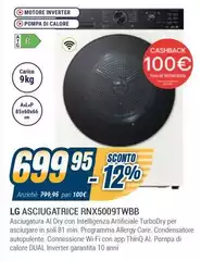 LG - Asciugatrice RNX5009TWBB