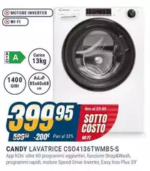 Candy - Lavatrice CSO4136TWMB5-S Candy - Lavatrice CSO4136TWMB5-S