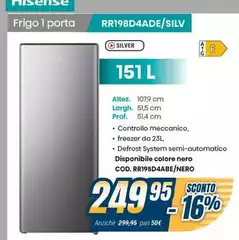 Hisense - Frigorifero R198D4ADE/SILV 