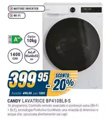 Candy - Lavatrice BP410BL8-S Candy - Lavatrice BP410BL8-S