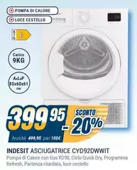 Indesit - Asciugatrice CYD92DWWIT